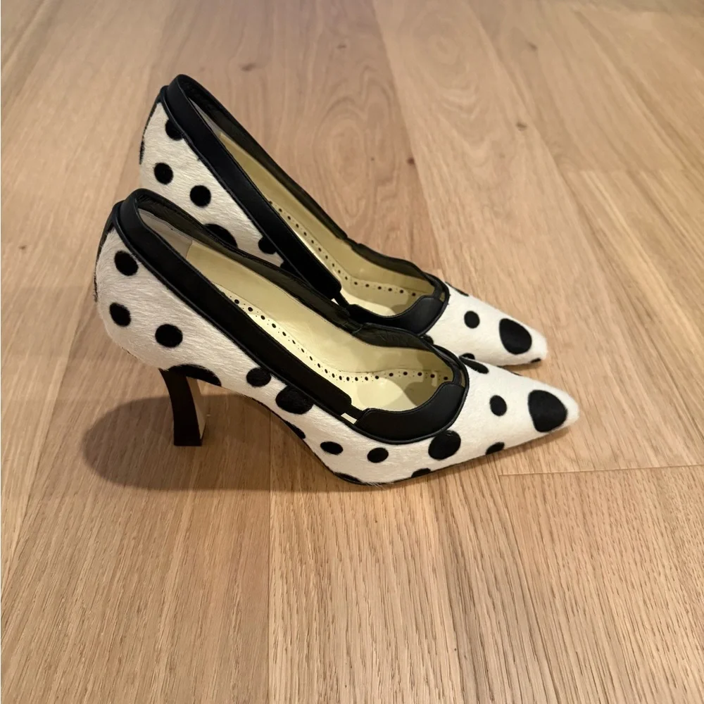 NEW Manolo Blahnik Calf hair Dot Women's Pumps 38 - Picture 2 of 7